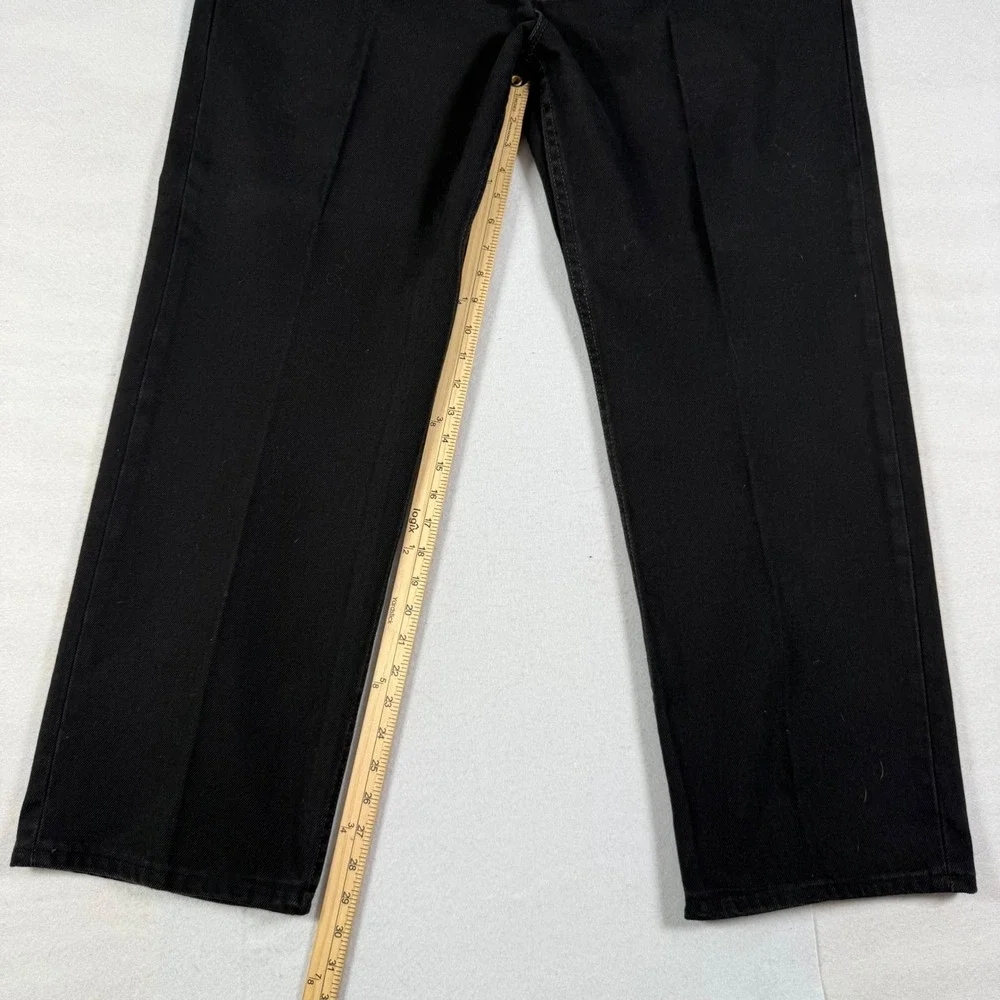 Levis 505 Regular Fit Black Denim Jeans Mens W46 L30 Straight Leg 04505-0260